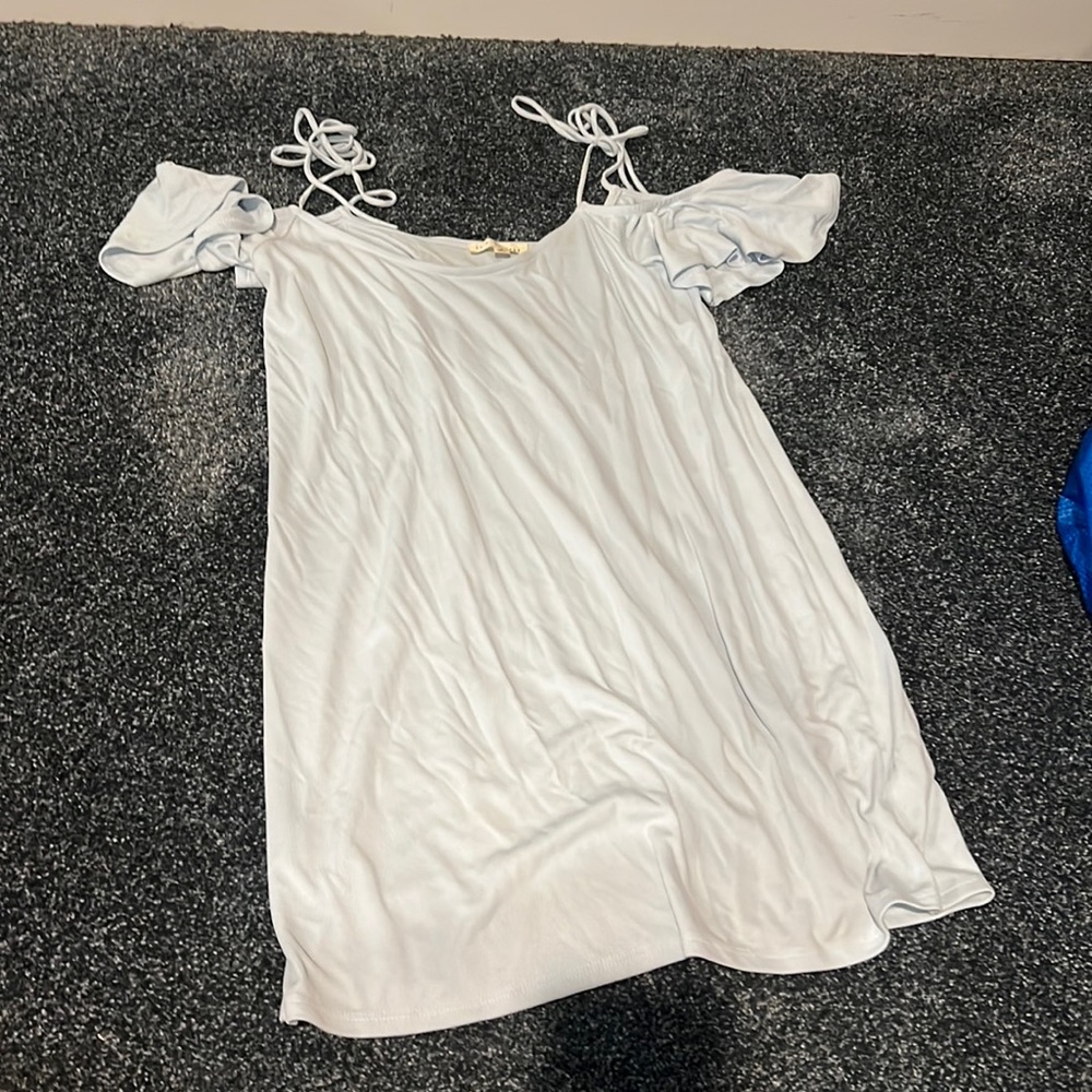 Mini light blue dress!